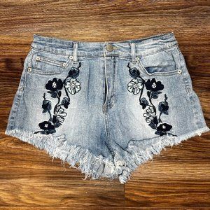 Cute Floral Cut Off Denim Shorts | Refuge